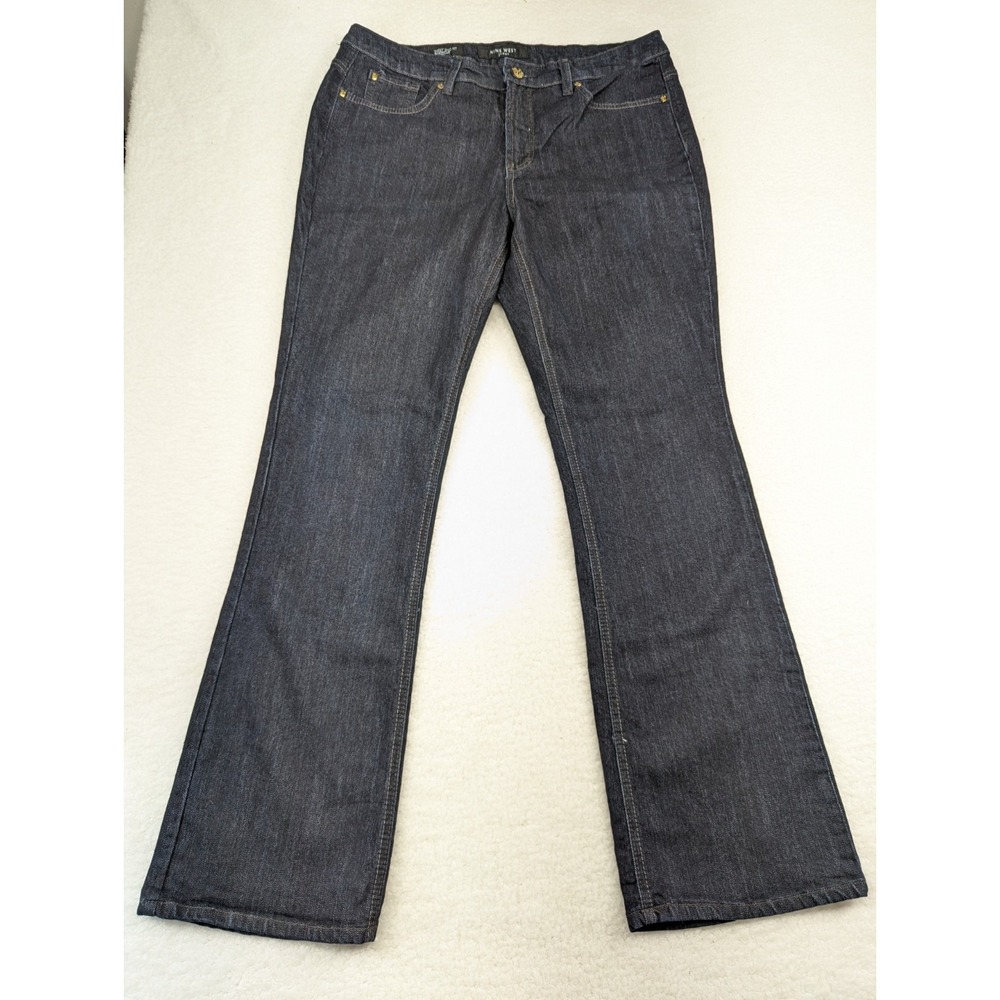 Nine West‎ Jeans West End Fit Bootcut Dark Wash Embroidered Pocket 14 X 32 Reg
